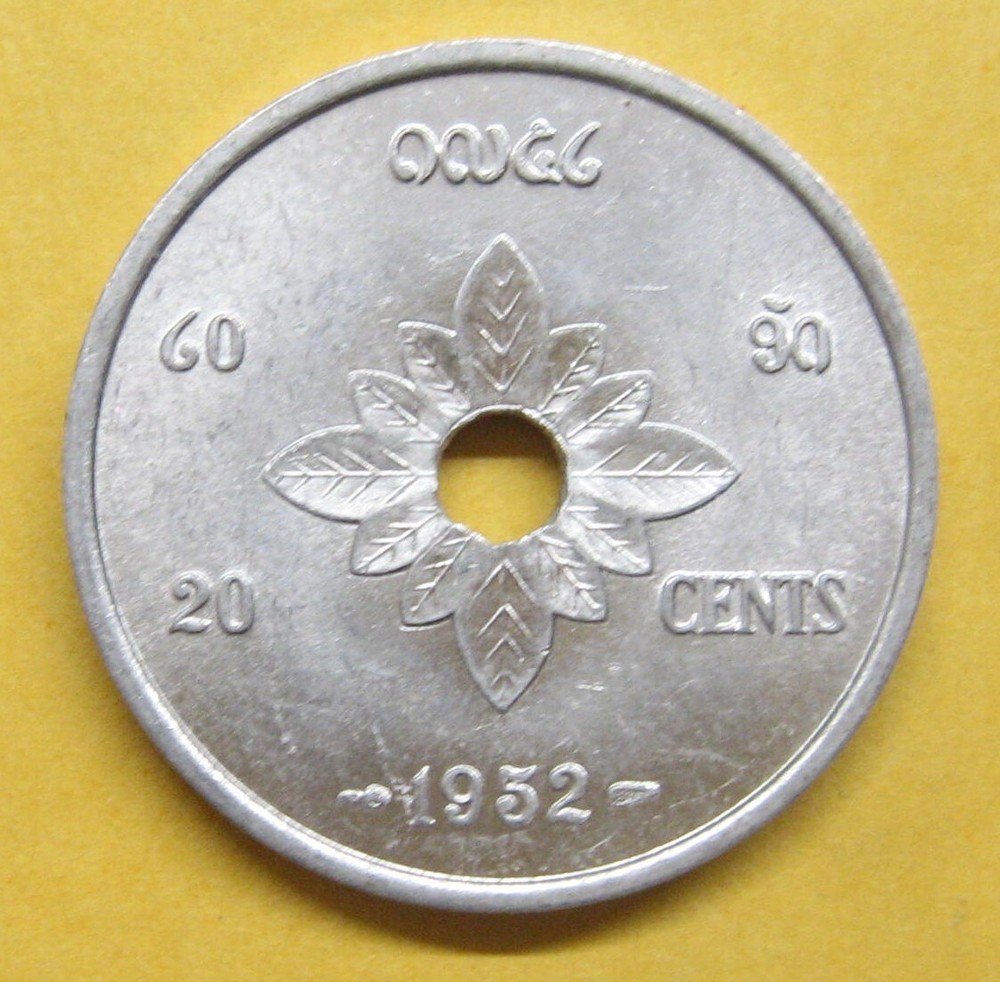 1952 Laos 20 Cent Take a Look