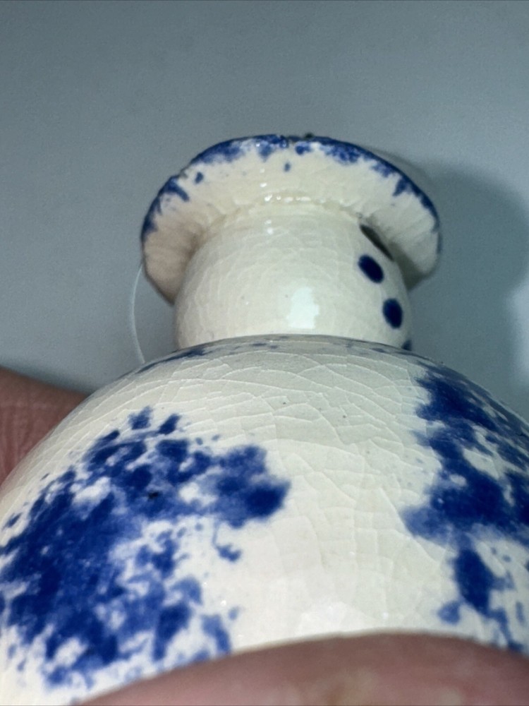 Karen Cahill Signed Pottery Snowman 1996