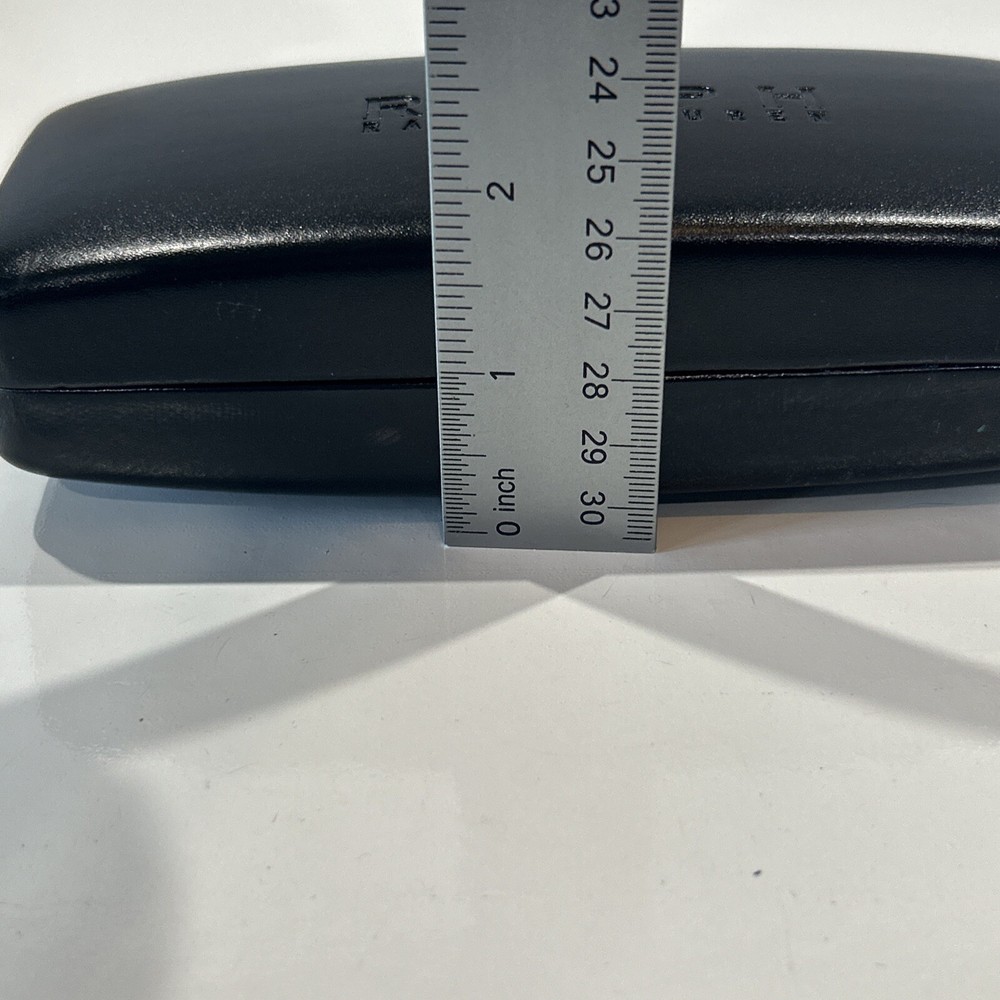 Ralph Lauren Hard Shell Eyeglass Sunglass Hinged Black Case Flocked Lining