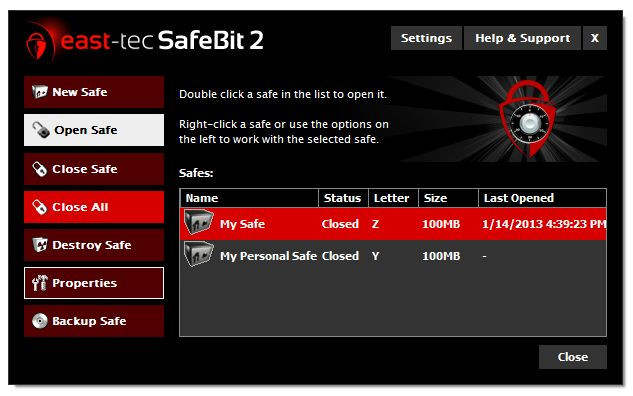 East-tec SafeBit on-the-fly disk encryption and Virtual Disk Drive Software