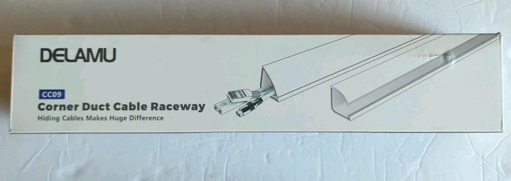Delamu CC09 Corner Duct Cable Raceway - 152" - White