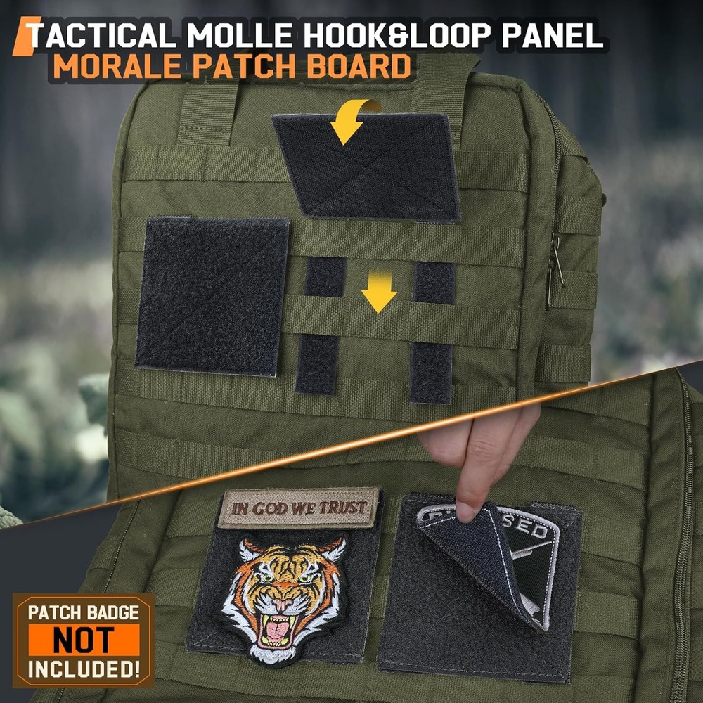 2Pack Molle Patch Panel Hook&Adapter Panel for DIY Patch Badges Tactical Molle..