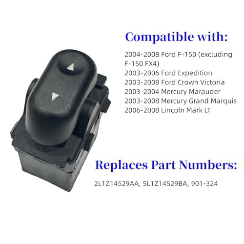 Passenger Side Power Window Switch Button Compatible for Ford Crown Victoria