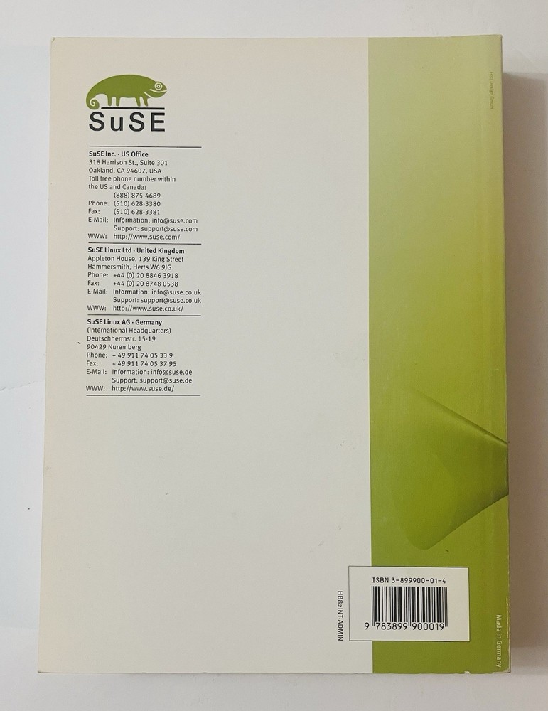 SuSE Linux 8.2 Administration Guide (2003) Vintage Linux Manual | VG Condition
