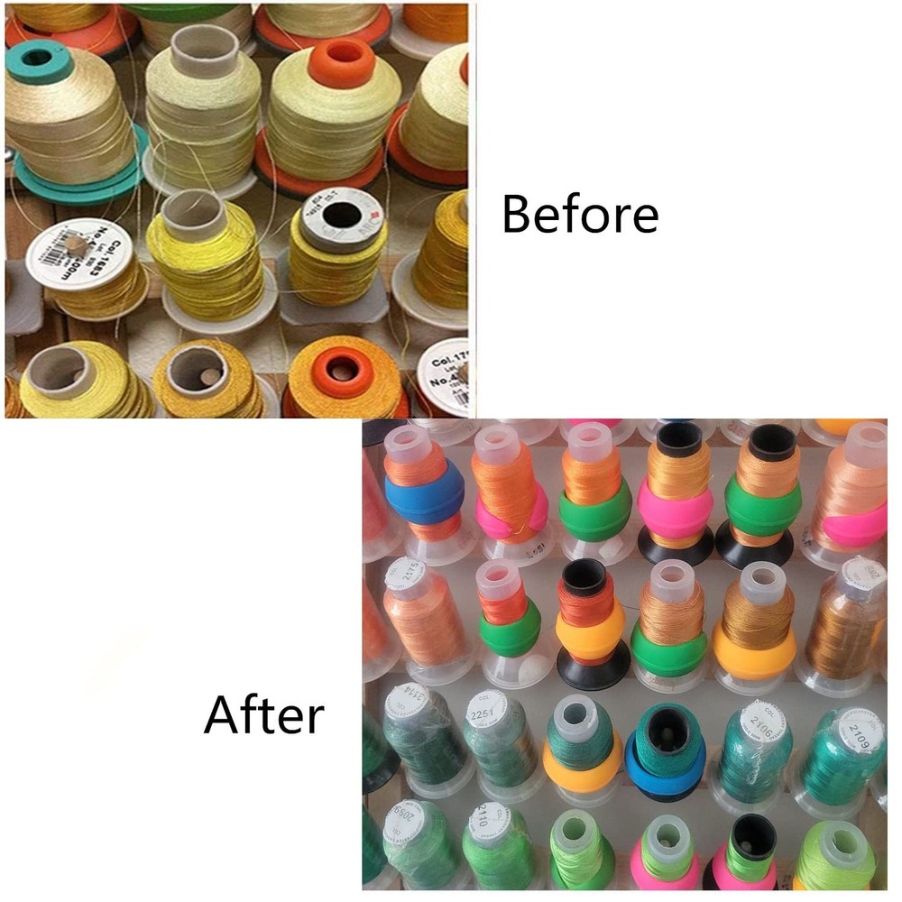 100pcs Thread Spool Savers - Prevent Thread Tails from Unwinding for Sewing a...