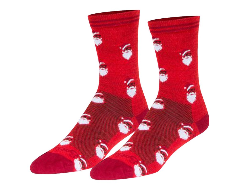 Sockguy 6" Wool Socks (Saint Nick) (Christmas)