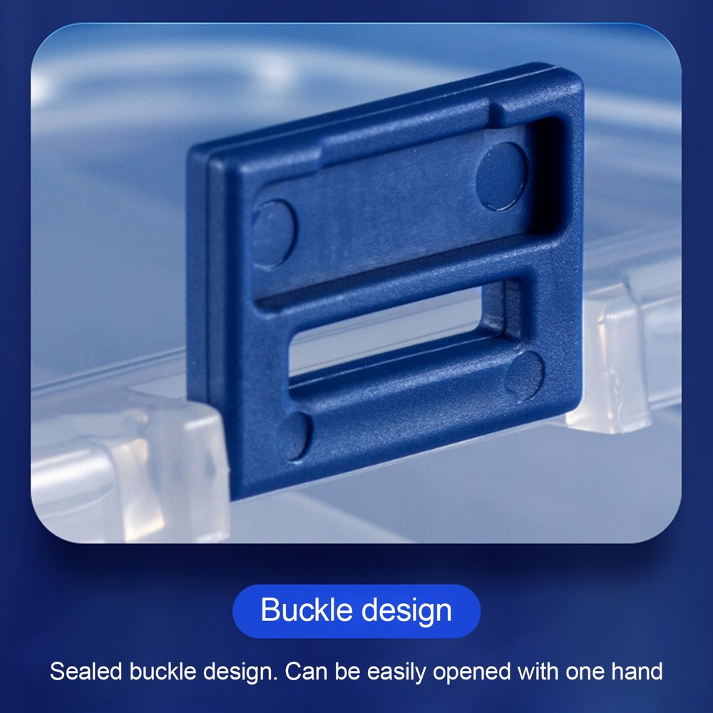 5 Grids Organizer Box Clear Visible Plastic Compartment Box Case