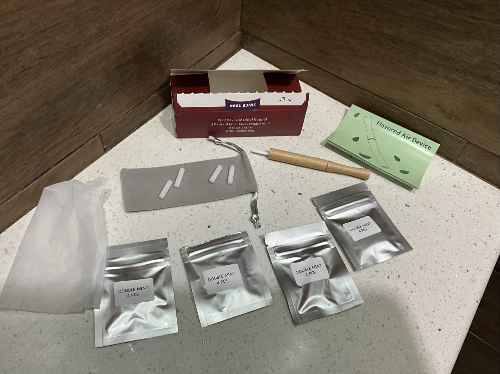 No Smoke Air Inhaler + 100% Natural Plant Essential Oil 16 DoubleMint Inner Core