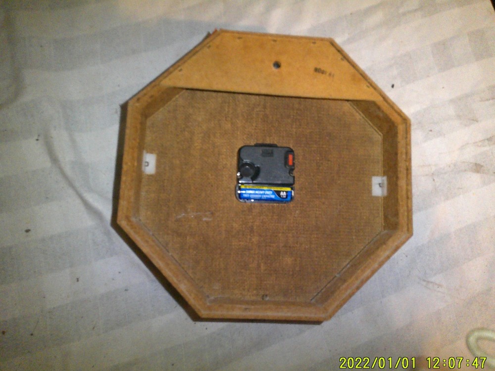 WALL HANGING OLDER HEXAGON SHAPE VERICHRON CLOCK.