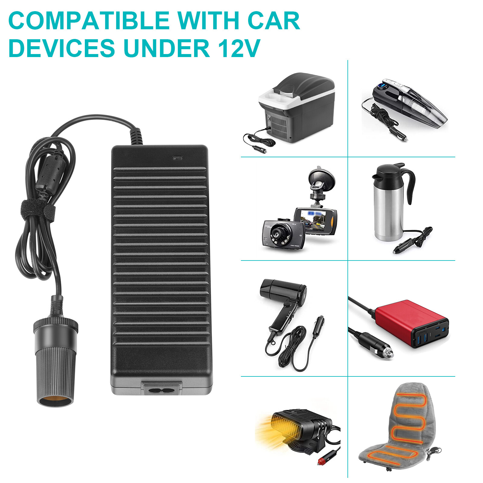 110V AC to 12V Car Cigarette Lighter DC 10A 120W Power Adapter Converter Charger