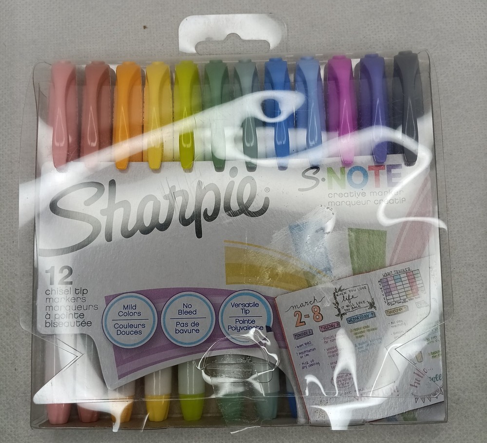 Sharpie S Note Creative Markers, Highlighters, Assorted  12 count, new