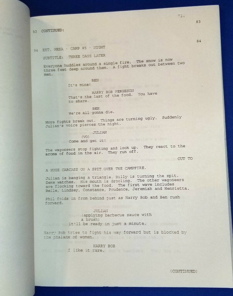 WAGONS EAST original script JOHN CANDY RICHARD LEWIS action comedy 1994