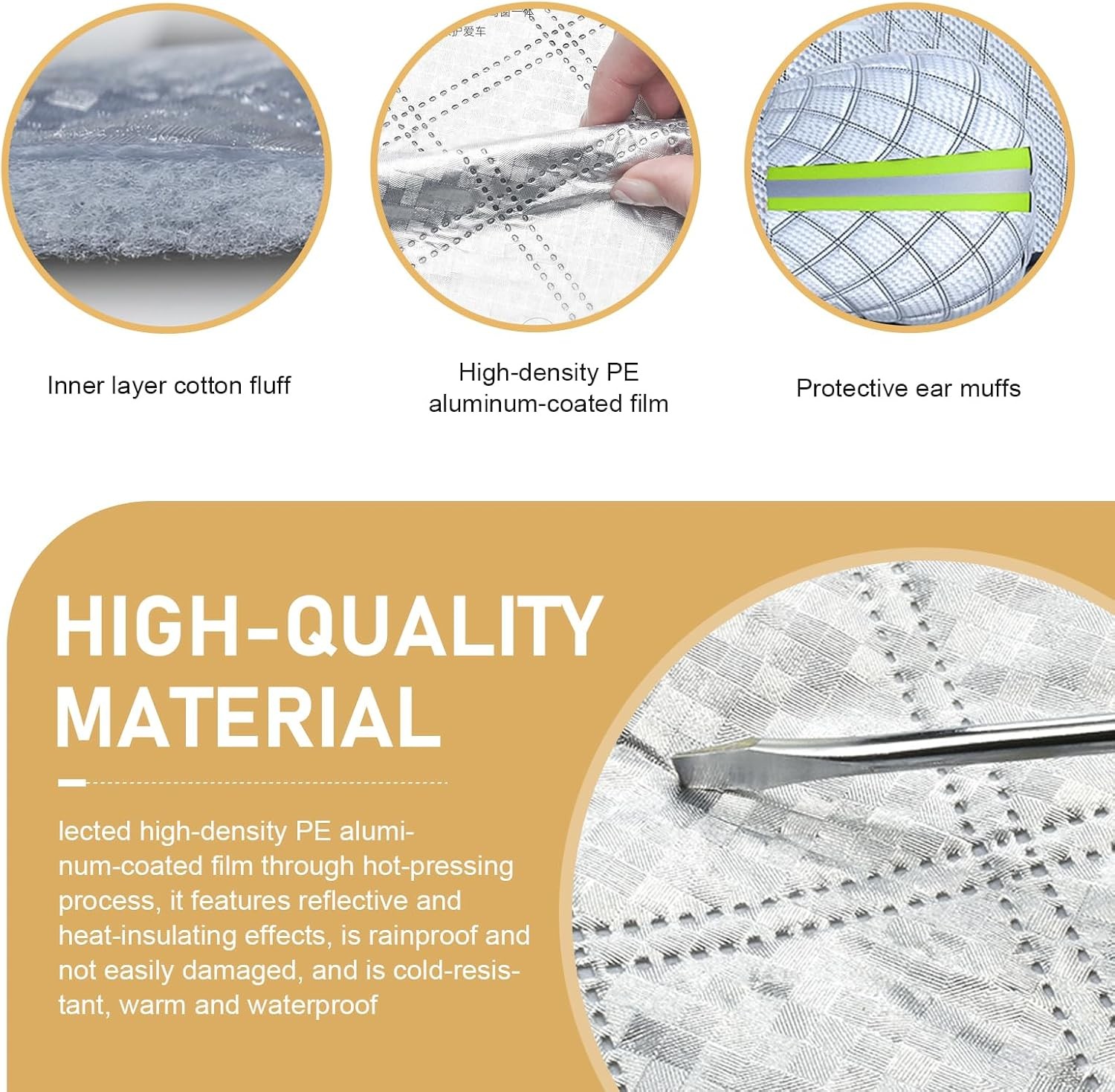 Snow Car Cover Waterproof All Weather Protection Anti-UV Rain Snow Anti Scratch