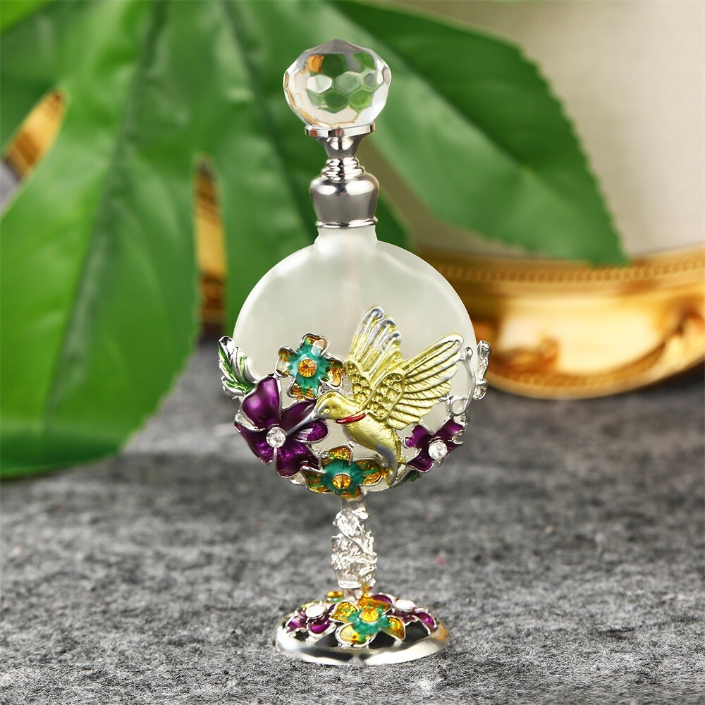 7ml Antique Glass Refillable Perfume Sample Bottle Empty Essential Oil Container