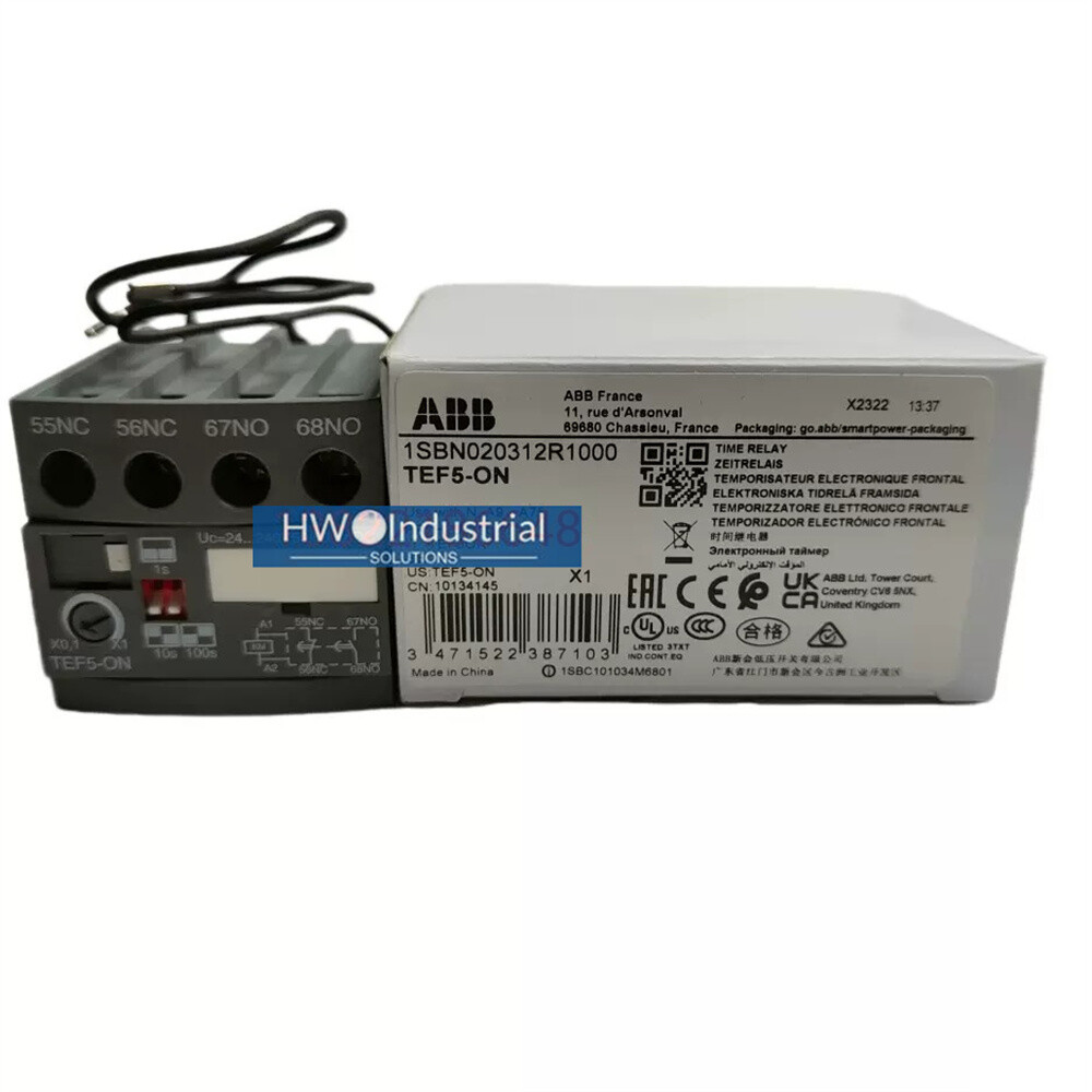 1/pieces NEW ABB Power-on Delay Head TEF5-ON Contactor Timer Module