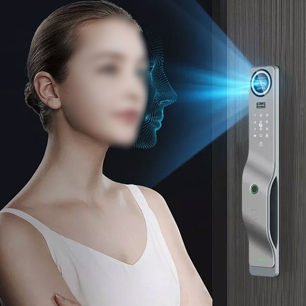 3D face Wifi Digital Smart Lock Fingerprint Visual Intercom Security Door Lock