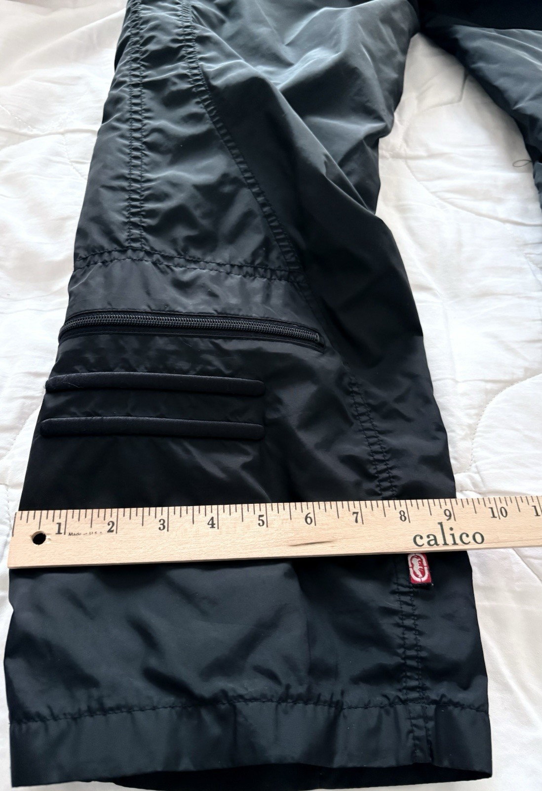 Vintage Ecko Marvel Wolverine SnowBoard Ski Pant Sz 30 Black Hologram Logo Korea