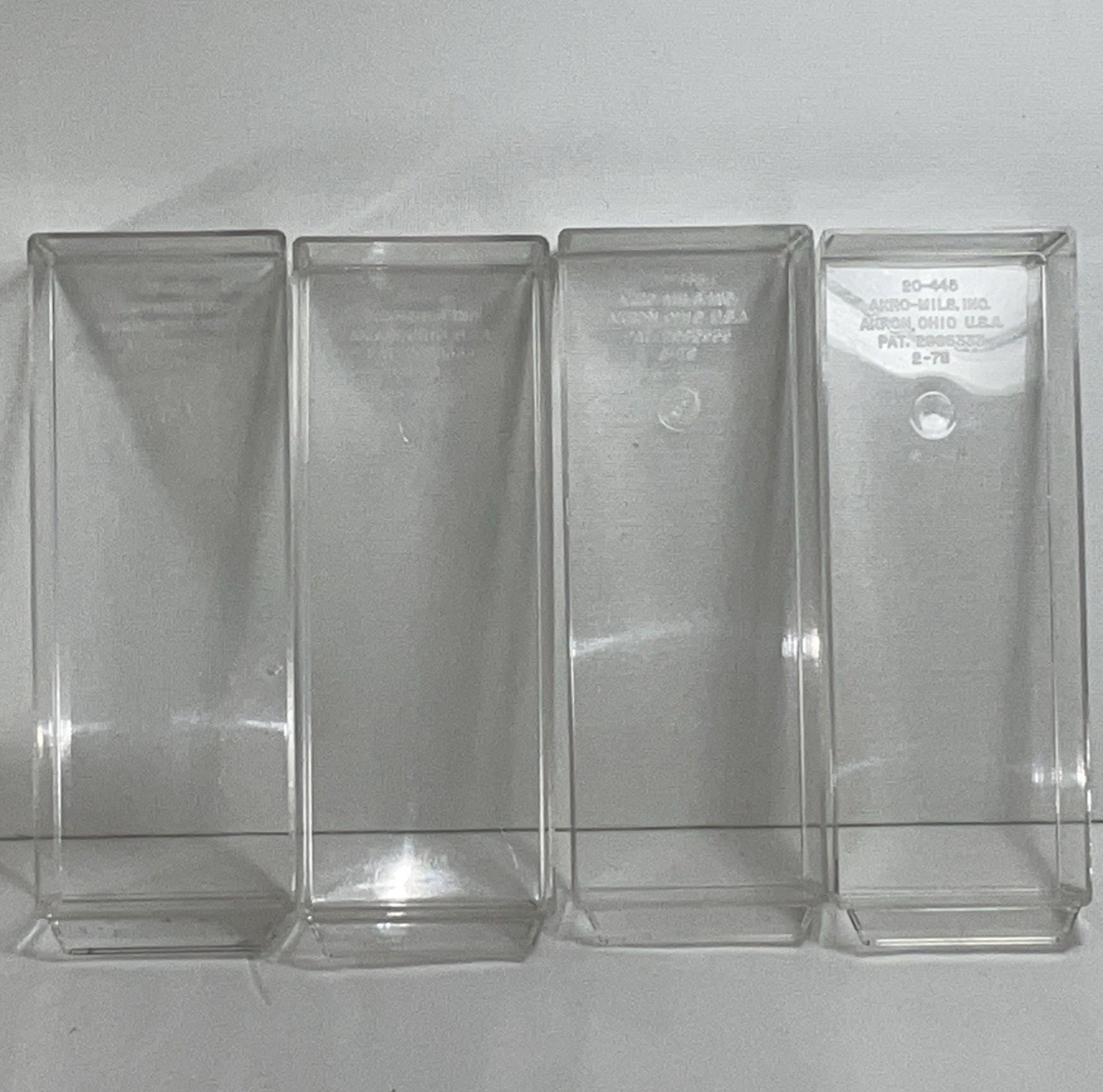EXCELLENT 4 AKRO-MILS 20-445 Plastic Clear Acrylic Drawers Replacements