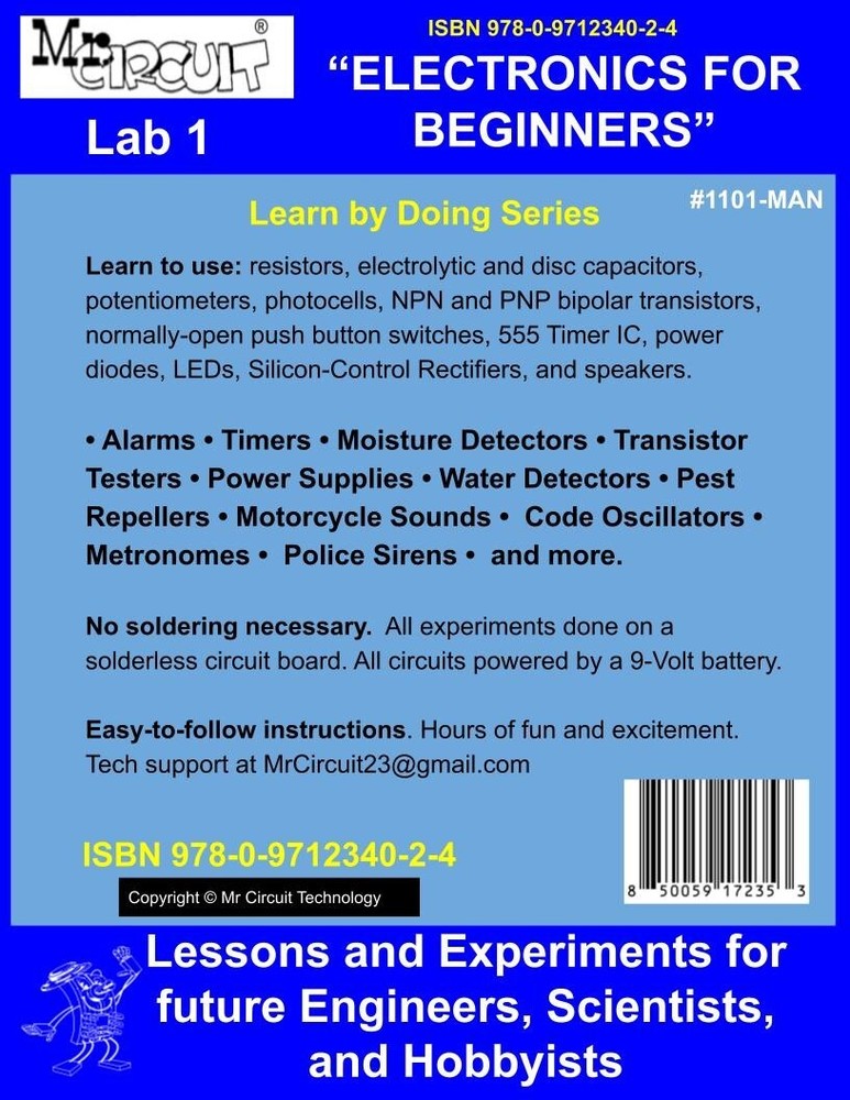 1101-FS Basic Electronics Mr Circuit Lab for future Technicians etc. FREE SHIP