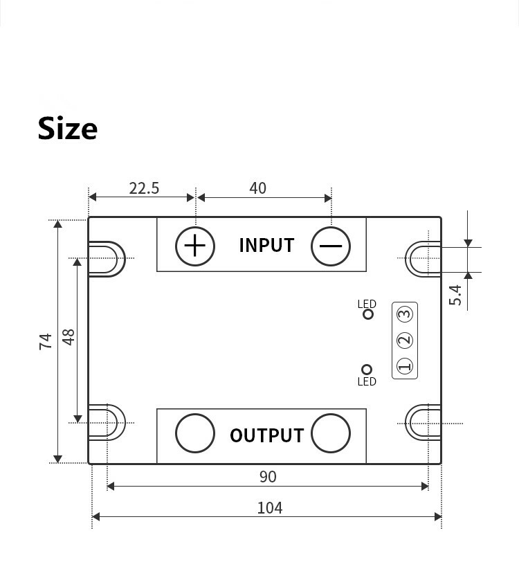 High-power DC motor forward and reverse control module 10A 48V