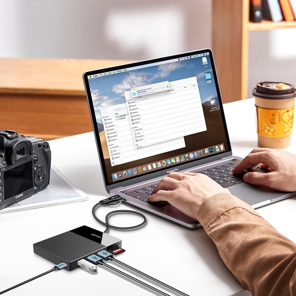 All-in-One 1TB External Hard Drive & Hub - Streamlined Data Access Anywhere
