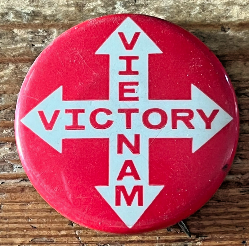 Vietnam War Victory Pin Political Pin Button Pinback Activist Anti-War Politics