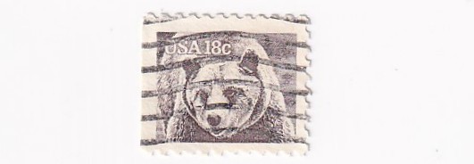 STAMP SCOTT 1884 "Wildlife-Brown Bear" 18 CENT 1981 USED - B