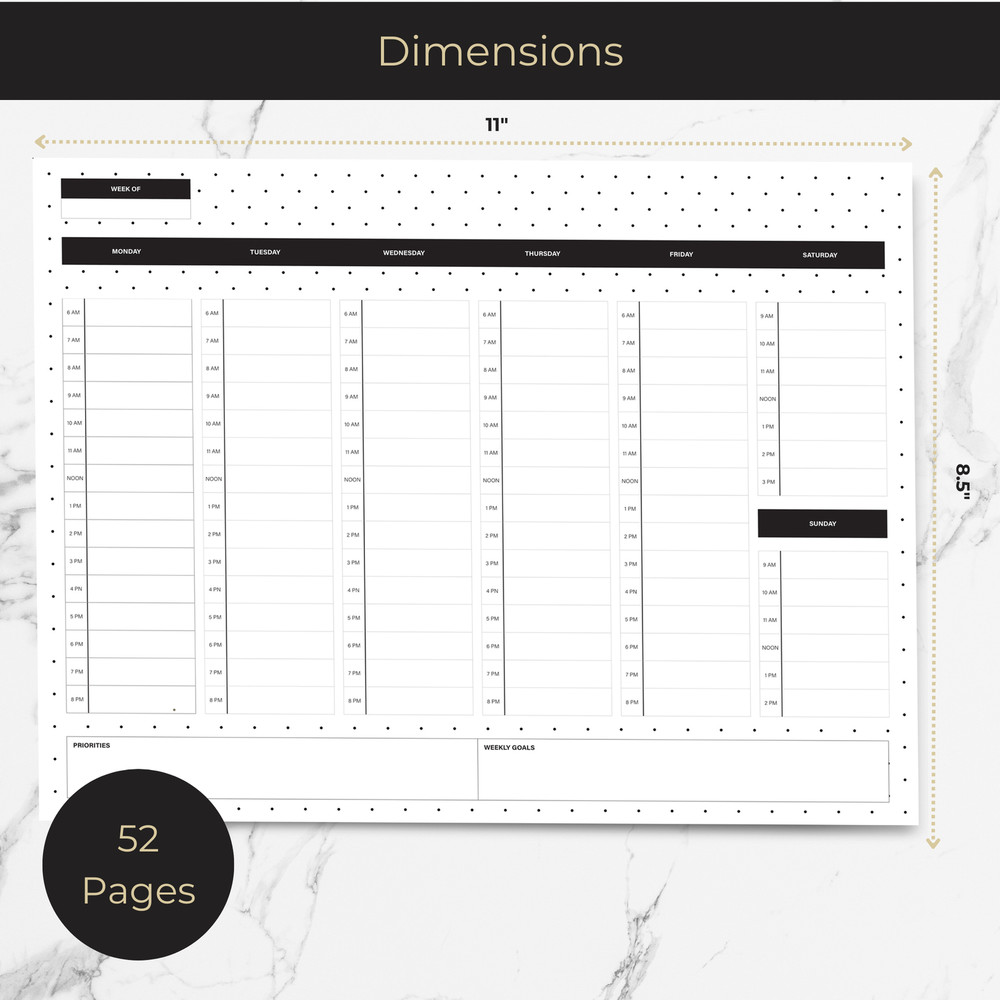 Hourly Planner Dots Background