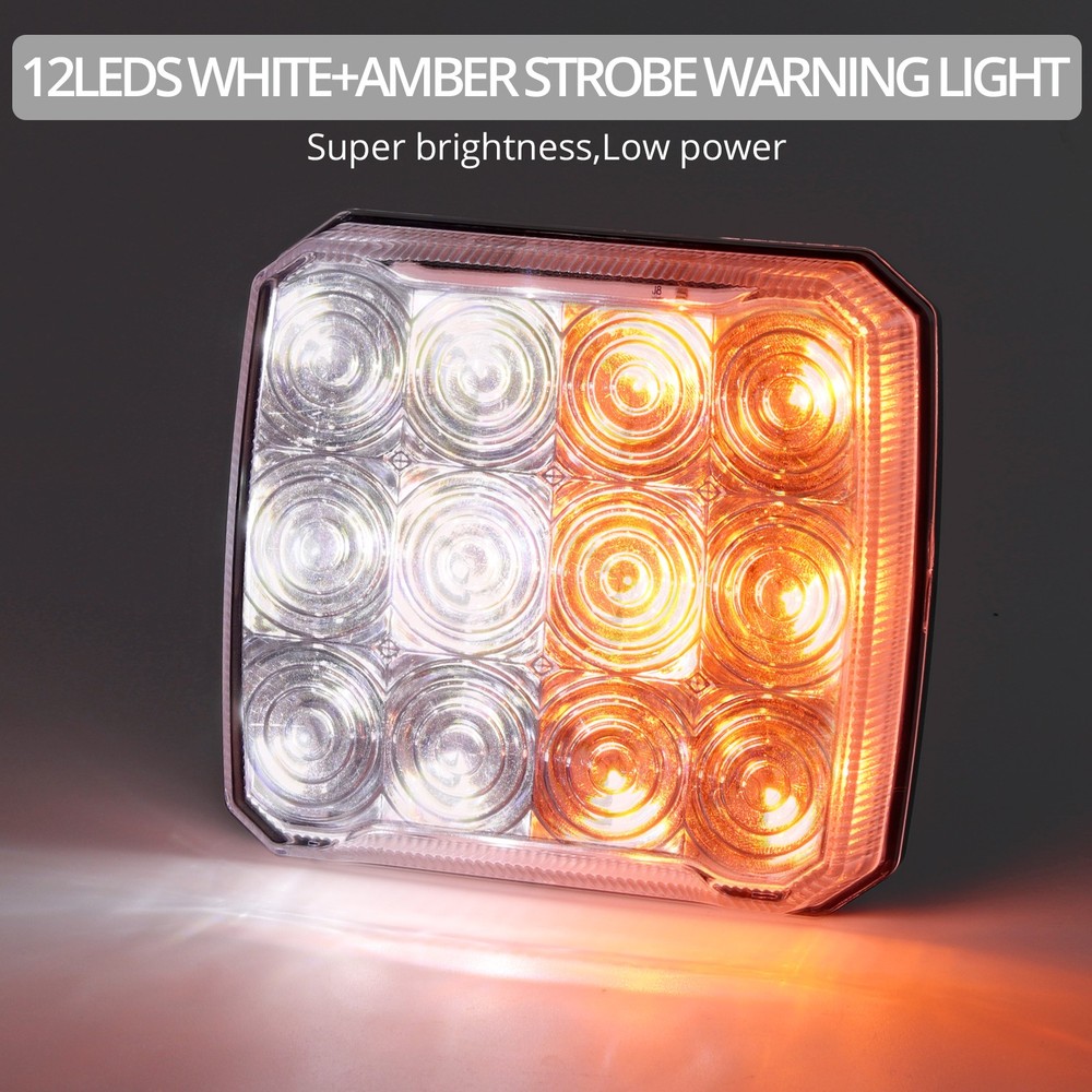 2X Wireless Warning Strobe Beacon Light Rechargeable Emergency Flashing Hazard