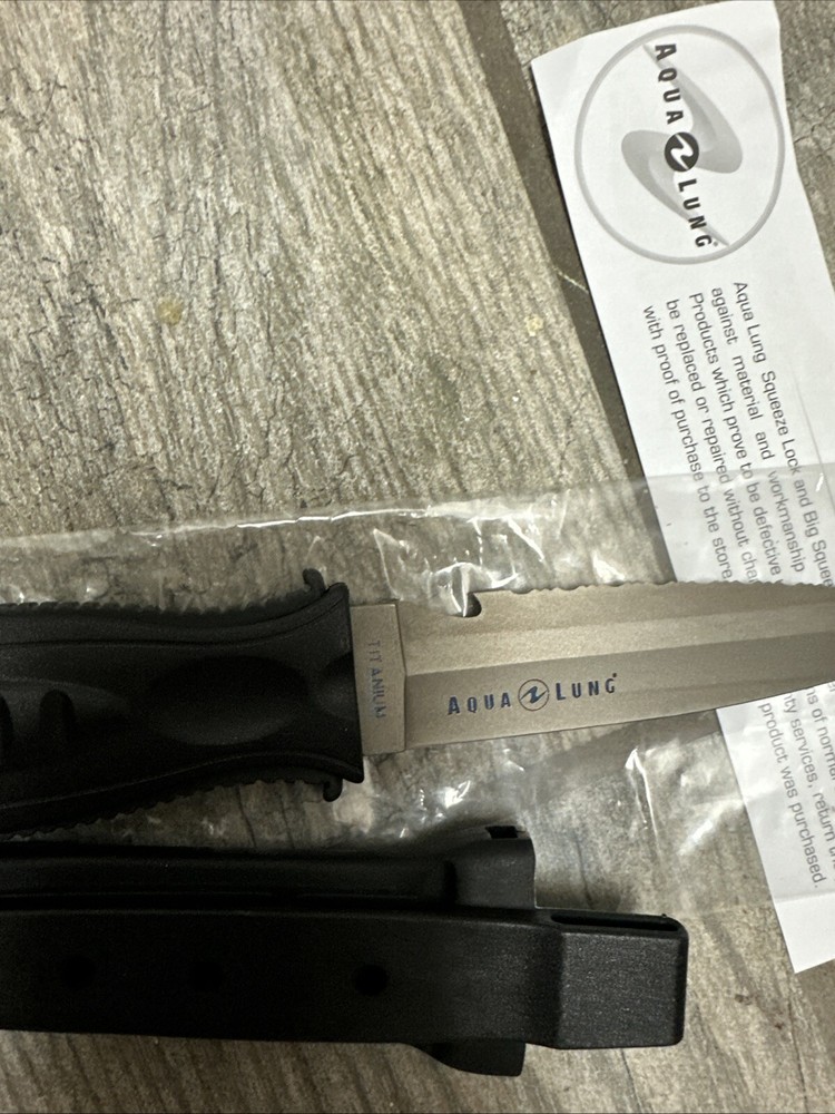 Aqualung Big Squeze Dive Knive Titanium.Black/Dark Grey