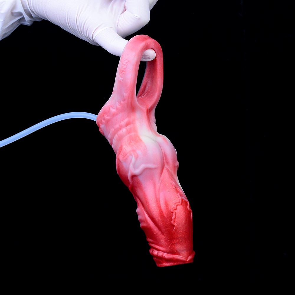 Squirting Penis Sleeve Enlargement Delay Ejaculation Knot Penis Extender for Men