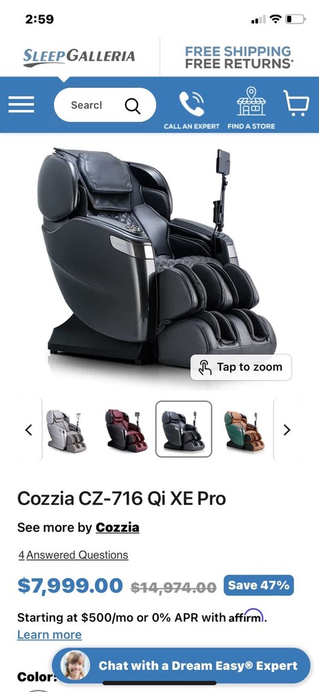 Cozzia Massage Chair