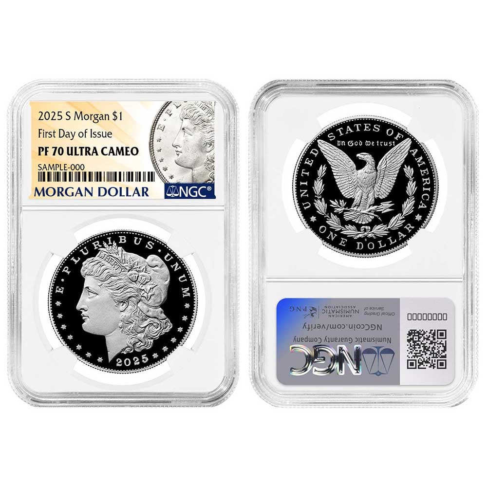 Presale - 2025-S Proof $1 Morgan and Peace Silver Dollar 2pc Set NGC PF70UC F...