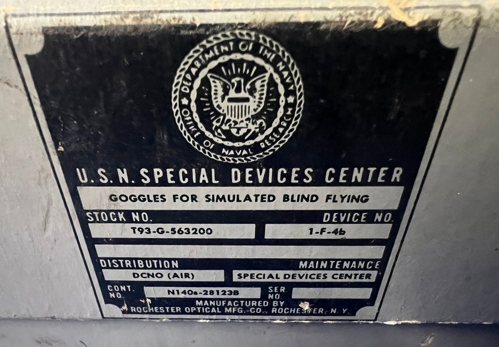US NAVY Bu AERO BLIND FLYING GOGGLES- BOXED