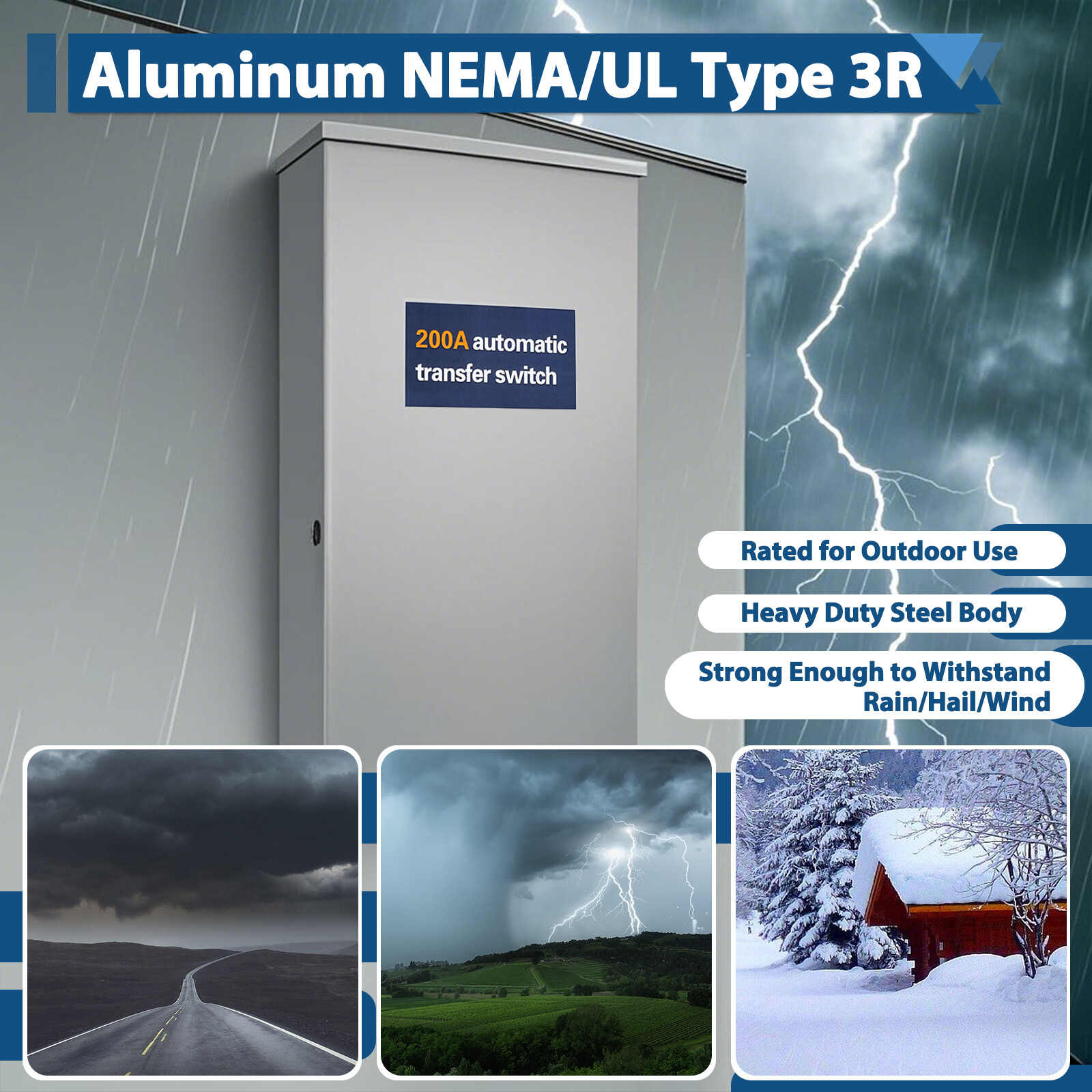 Upgrade 200-AMP Automatic Whole House Transfer Switch