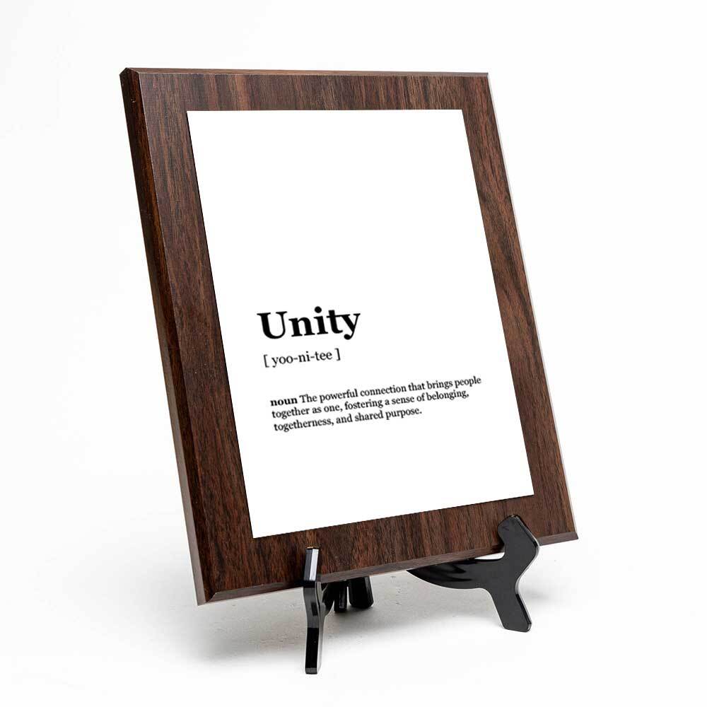 Unity Dictionary Definition Decorative Wall Plaque With Easel Acrylic Stand