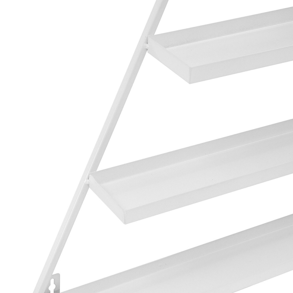 5-Tier Wall-Mounted Triangle Nail Polish Display Rack Set - White