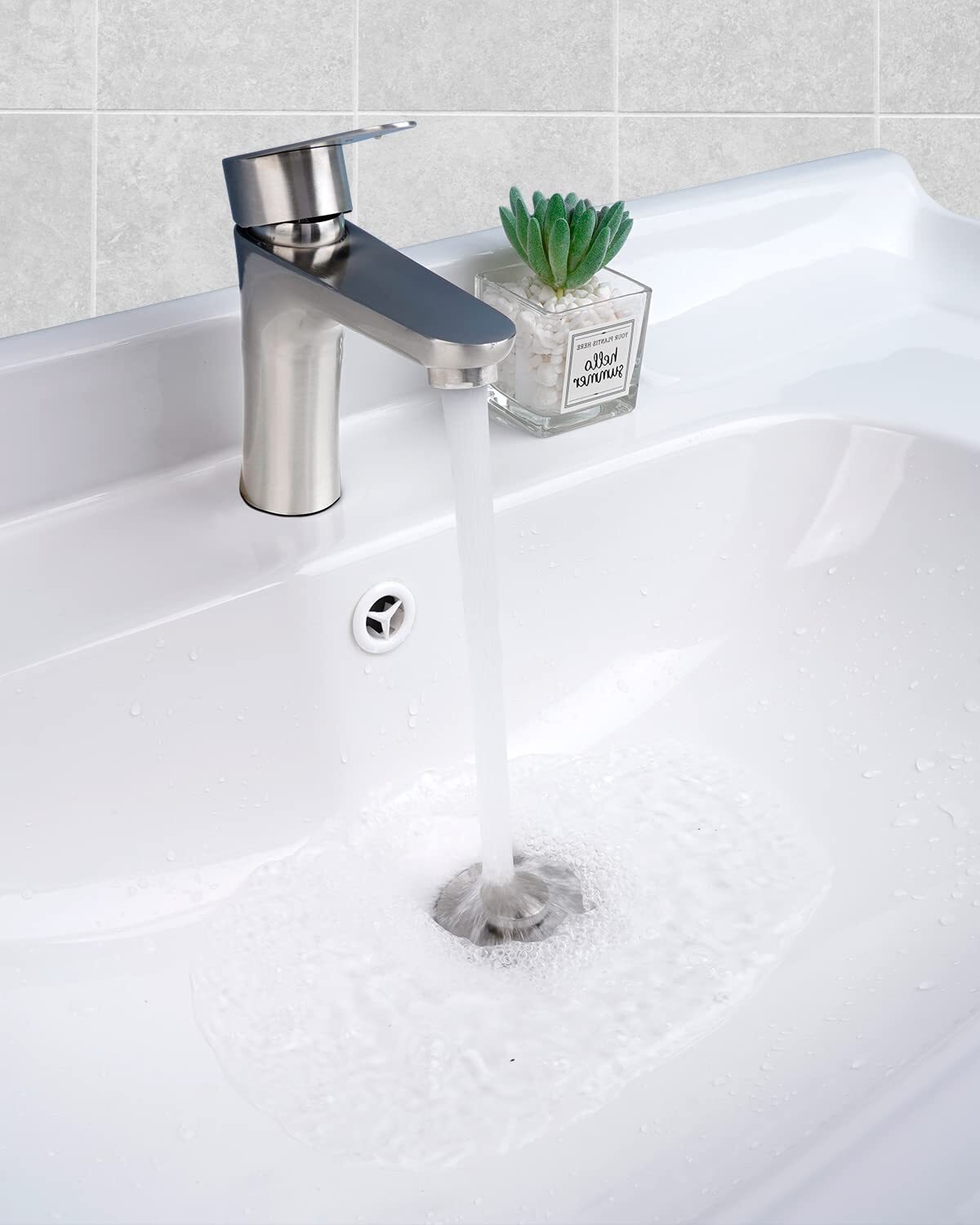 All Metal Universal Bathroom Sink Stopper,for 1''~1.8'' Basin Pop Up Sink Drain