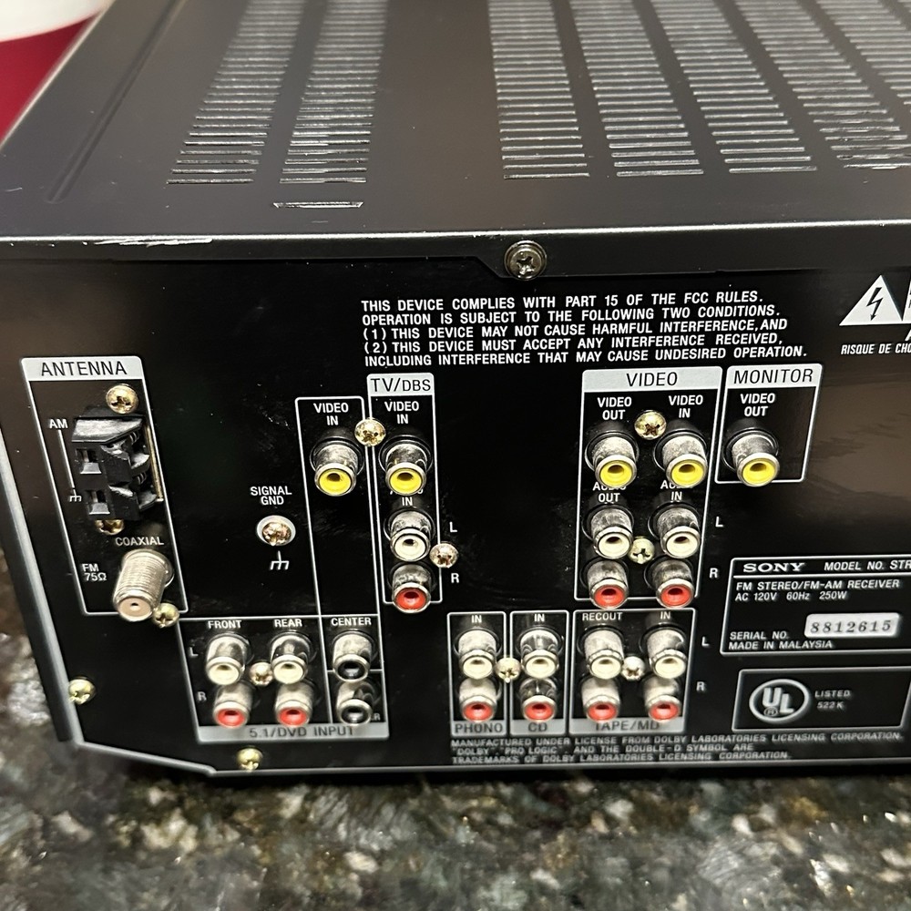 SONY STR-DE525 AUDIO VIDEO CONTROL CENTER DIGITAL PROCESSOR