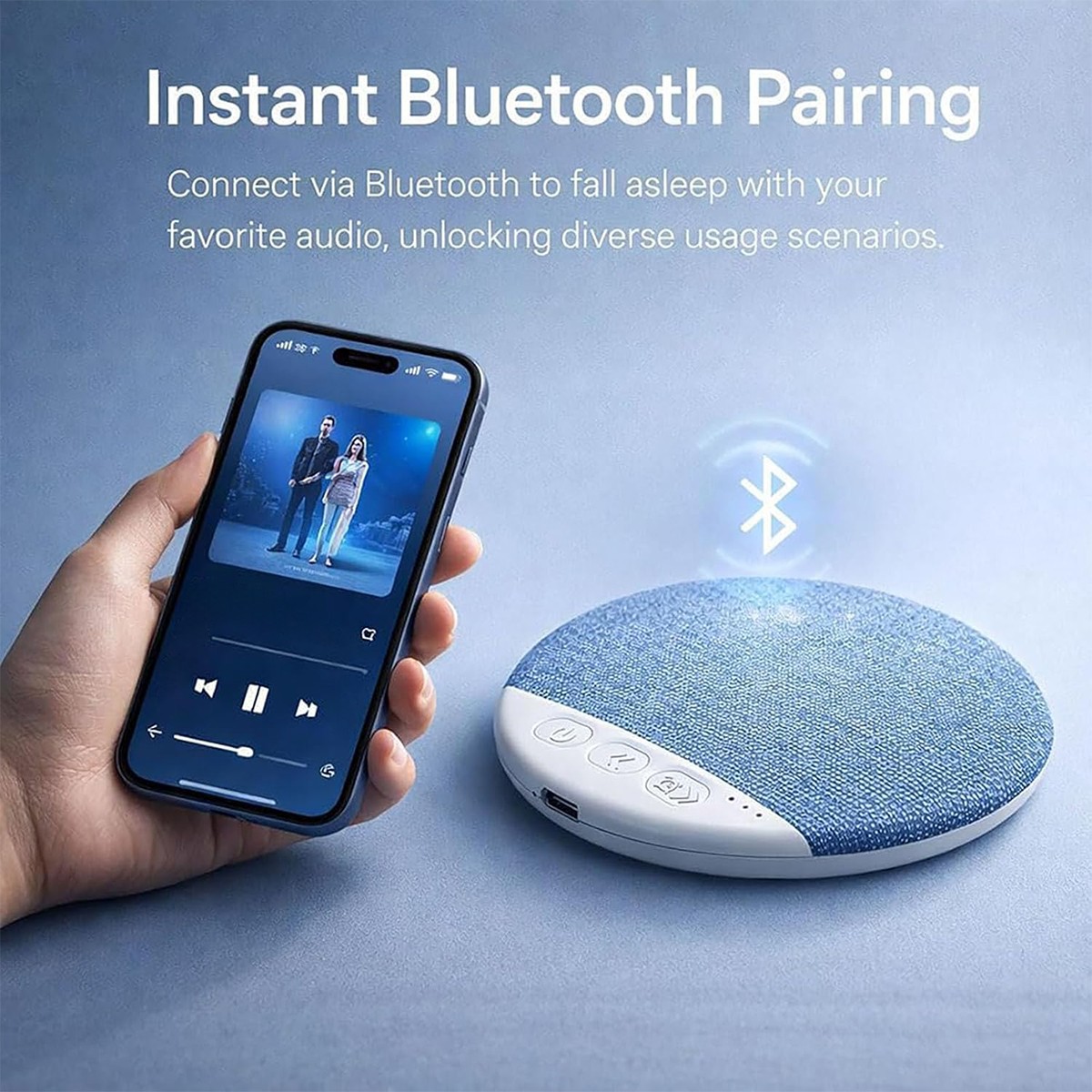Under Pillow Speaker HiFi Bluetooth White Noise Sleep Aid Timer Bedside Speaker