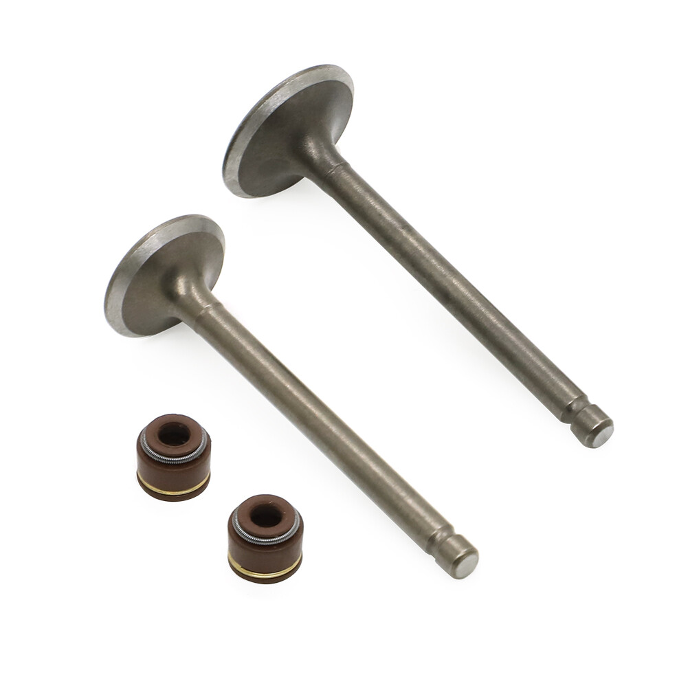 FOR YAMAHA INTAKE EXHAUST VALVES W/ SEALS 1985-05 YFM80 BADGER 80 RAPTOR Moto-4
