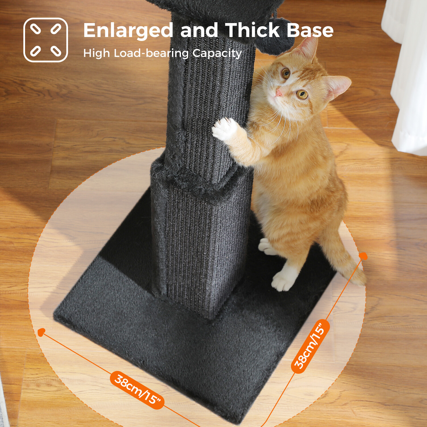 PAWZ Road 32" Large Ultimate Cat Scratching Post with Woven Sisal Base Ball Toys