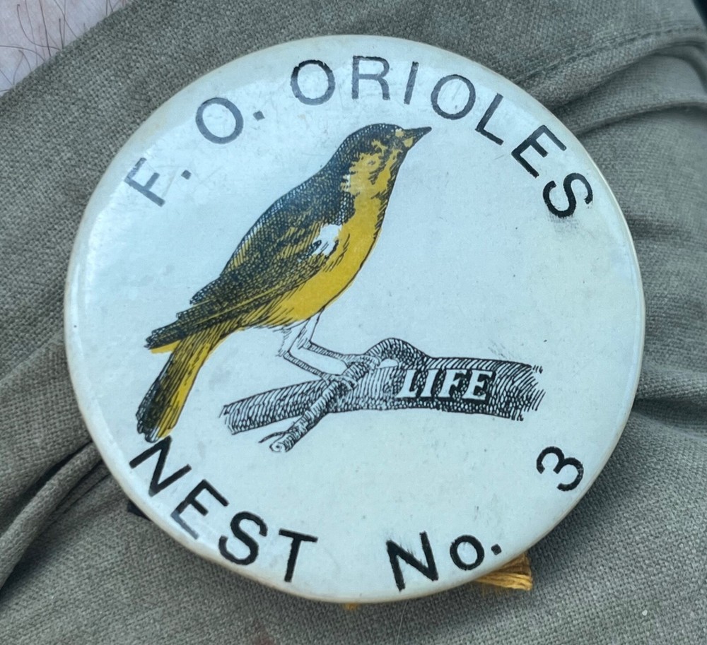 F.O. Orioles Nest #3 Large Pinback