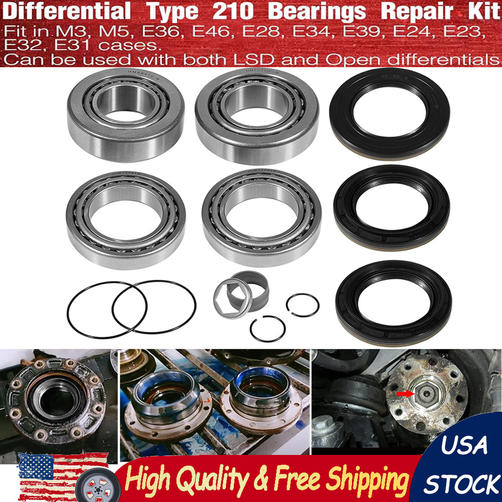 E36 E46 E34 E39 E60 E32 For BMW M3 M5 Differential Type 210 Repair Bearing Kit