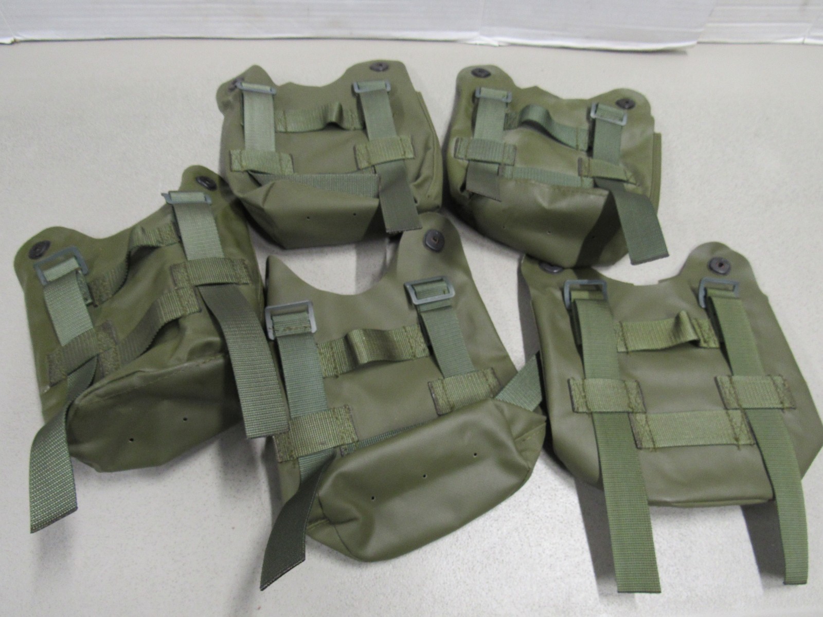 Danish M/45-59 Web Gear Canteen Cover Rubberized New Old Stock OD Green