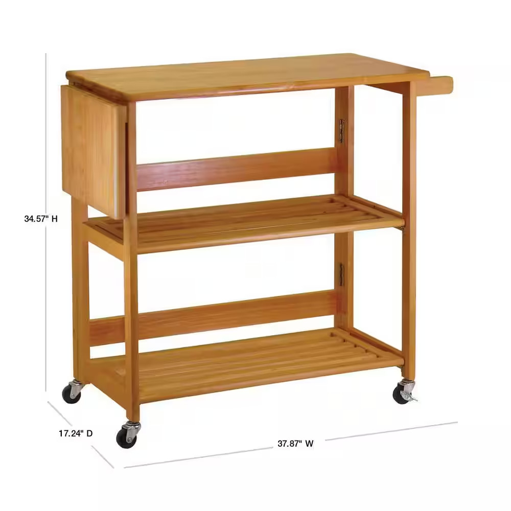 Radley Oak Kitchen Cart with Drop Leaf