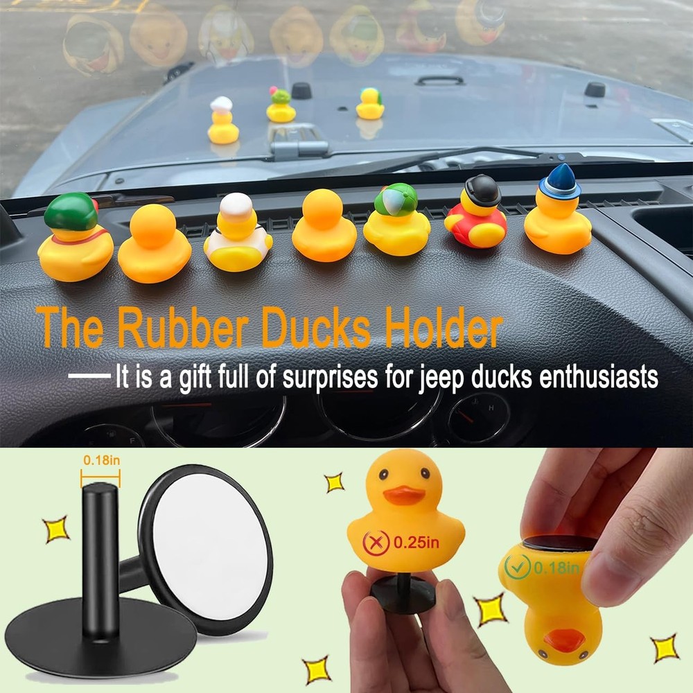 20PCS Duck Plug Holder for Car Dashboard Rubber Mounts Black