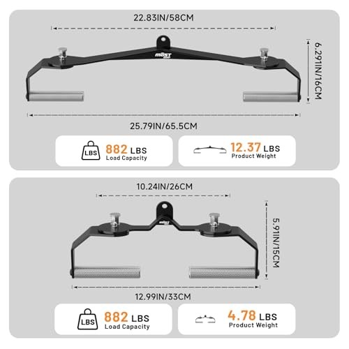 Lat Pull Down Bar Set with 360° Rotatable Handles, Lat Pulldown Attachments