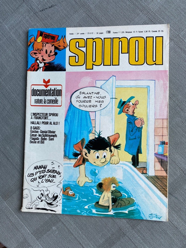 Spirou Weekly No. 1780 Good Condition Complete With Supplement