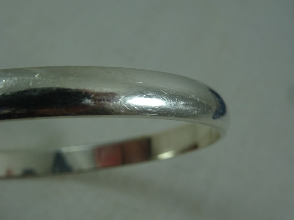 GRT Sterling Silver Bangle Bracelet 925 7mm 30.6grams Solid 8.5"